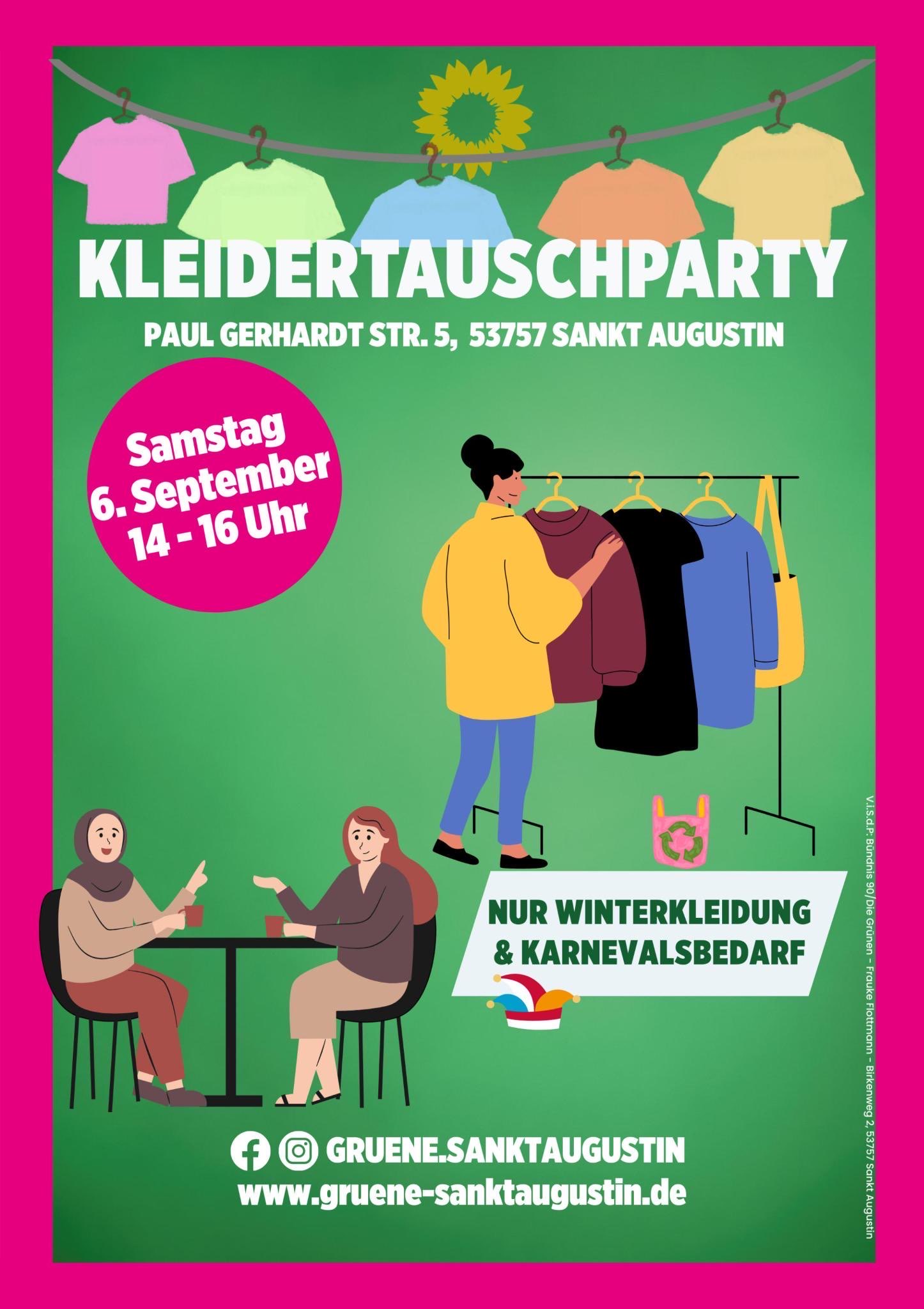 Einladung zur Kliedertauschparty am 6.9.2025
