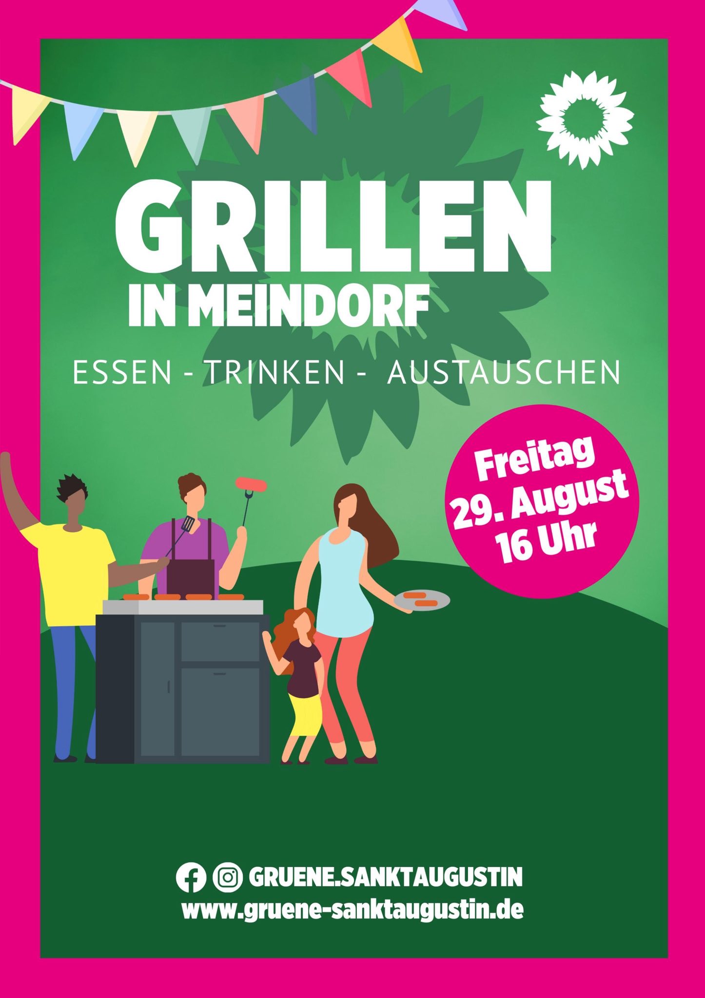 Einladung zum Grillfest mit den Grünen am 29.8.2025 in Meindorf