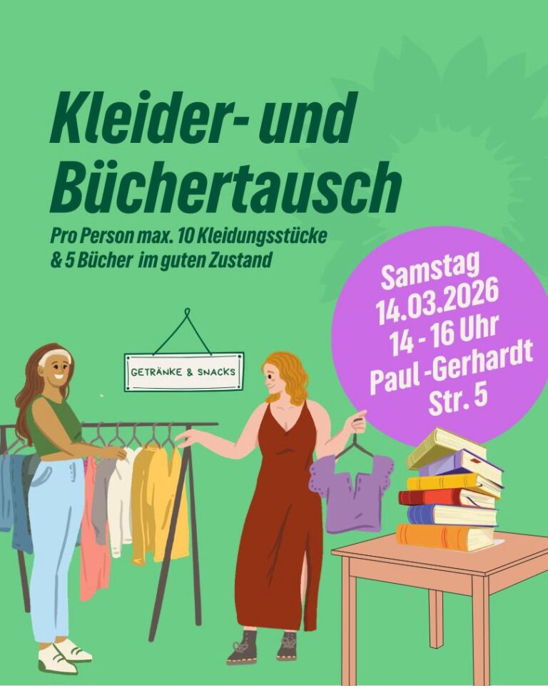 Kleider- und Büchertauschbörse am 14. März